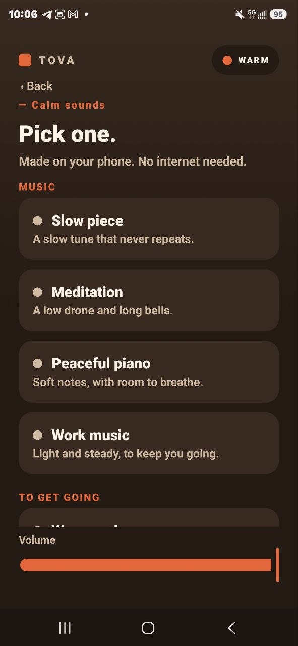 Calm sounds